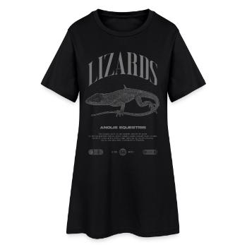 Kubanischer Ritter Anole Reptilienhalter Eidechse - Frauen T-Shirt-Kleid - Schwarz - Vorne