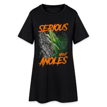 Serious About Cuban Knight Anoles Reptile Keeper - Women’s T-Shirt Dress - black - Front