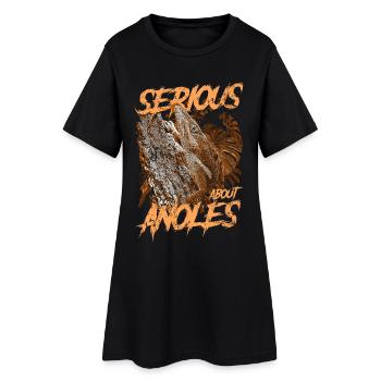 Serious About Cuban Knight Anoles Reptile Keeper - Women’s T-Shirt Dress - black - Front