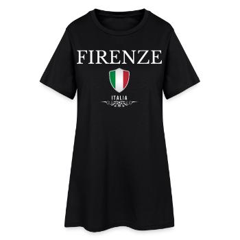 Florence Italie, j’adore Florence - Robe T-shirt Femme - noir - Devant