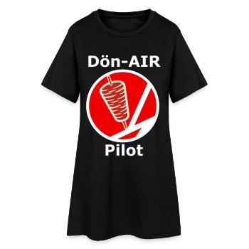 Pilote de Dön-Air - Robe T-shirt Femme - noir - Devant