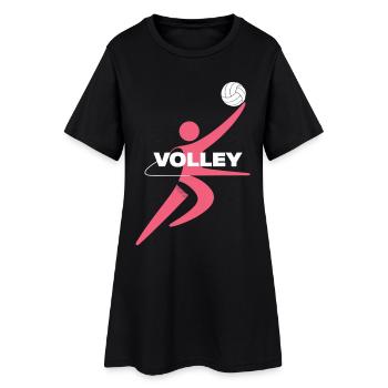 Modern volleyball training shirt - Women’s T-Shirt Dress - black - Front