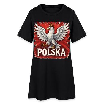 Poland Polska Eagle Flag Flag Imposing Gift - Women’s T-Shirt Dress - black - Front