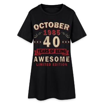 40e anniversaire - Octobre 1985 La perfection - Robe T-shirt Femme - noir - Devant