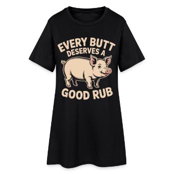 Grill Drôle de Cochon - Robe T-shirt Femme - noir - Devant