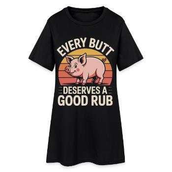 Griller BBQ Fumoir Drôle de dicton - Robe T-shirt Femme - noir - Devant