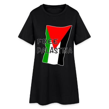 Conception du drapeau de la Palestine libre - Robe T-shirt Femme - noir - Devant