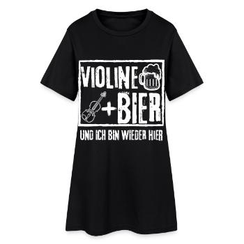 VIOLIN AND BEER AND I'M BACK HERE - Women’s T-Shirt Dress - black - Front