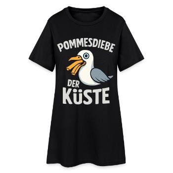 French Fry Thieves Coastal Pelican - Women’s T-Shirt Dress - black - Front