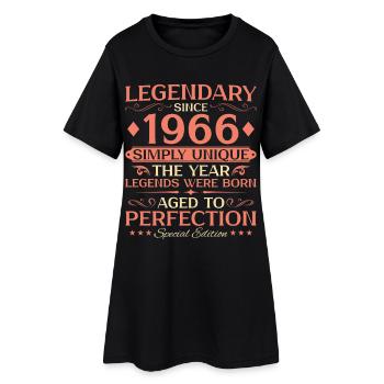 1966 Vintage Born Vintage - 60ème anniversaire - Robe T-shirt Femme - noir - Devant