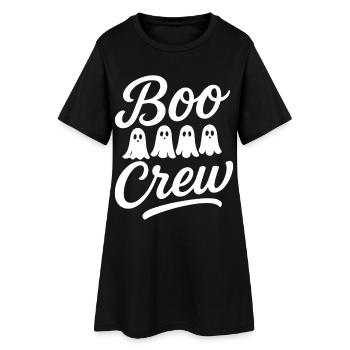 Boo Crew Halloween Party Funny Saying - Women’s T-Shirt Dress - black - Front