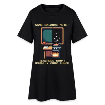 Balance note: Teachers don't cook | School - Women’s T-Shirt Dress - black - Front