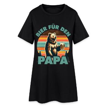 Future papa BIÈRE POUR PAPA Drôle - Robe T-shirt Femme - noir - Devant