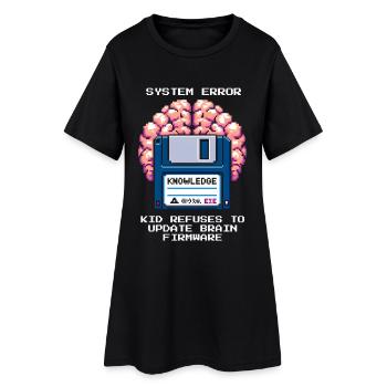Erreur système : mise à jour refusée | École à la maison - Robe T-shirt Femme - noir - Devant