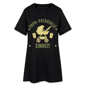 UNITÉ DE PATROUILLE PAPA Drôle - Robe T-shirt Femme - noir - Devant