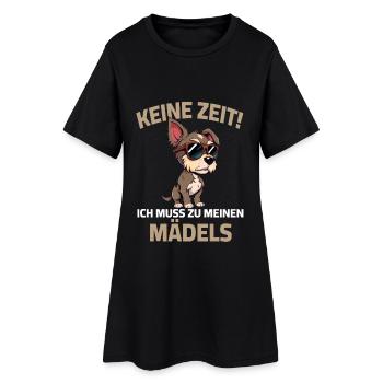 Chien Pas de Temps Filles Dire Chien Propriétaire Éleveur - Robe T-shirt Femme - noir - Devant