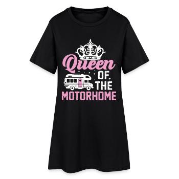 Reine du camping-car - Robe T-shirt Femme - noir - Devant