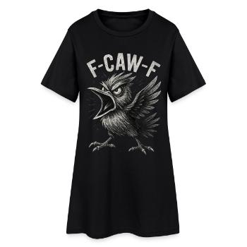 Crashing Raven Call F-Caw-F - Women’s T-Shirt Dress - black - Front