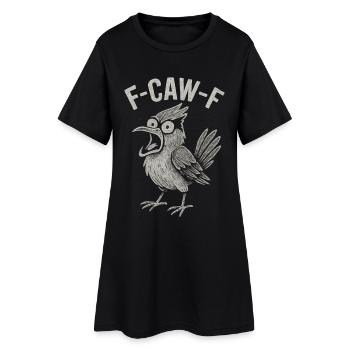 F-Caw-F Crow Caricature - Robe T-shirt Femme - noir - Devant