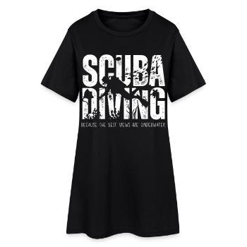 Plongée sous-marine Vues sous-marines - Robe T-shirt Femme - noir - Devant