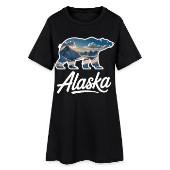 Chemise Alaska Bear – Cadeau pour les amateurs de plein air - Robe T-shirt Femme - noir - Devant