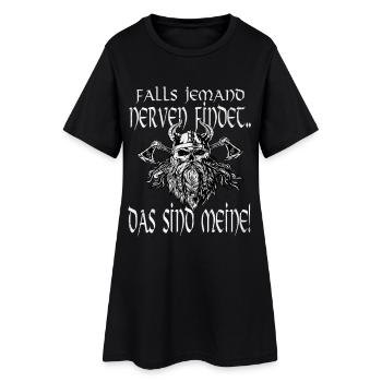 Drôle de Wikiger Viking disant : Ce sont les miens - Robe T-shirt Femme - noir - Devant