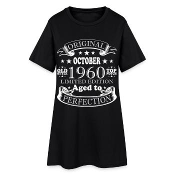 Anniversaire Octobre 1960 - Anniversaire Octobre 1960 - Robe T-shirt Femme - noir - Devant
