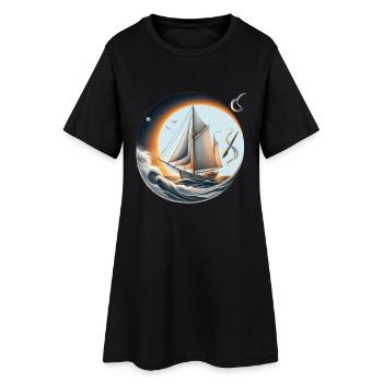 Cercle de voile au coucher du soleil - Robe T-shirt Femme - noir - Devant