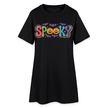 Spooky Kids Lettrage d’Halloween - Robe T-shirt Femme - noir - Devant