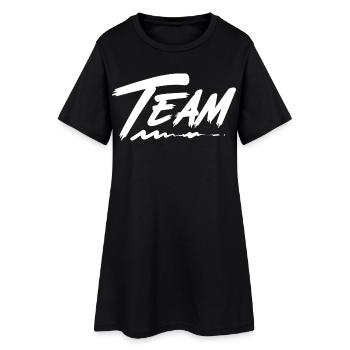 Équipe - Robe T-shirt Femme - noir - Devant