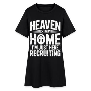 Le ciel est ma maison Jésus Croix Chrétien - Robe T-shirt Femme - noir - Devant
