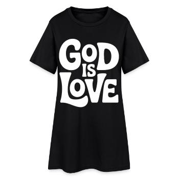 God Is Love Jesus Christen Glaube - Frauen T-Shirt-Kleid - Schwarz - Vorne