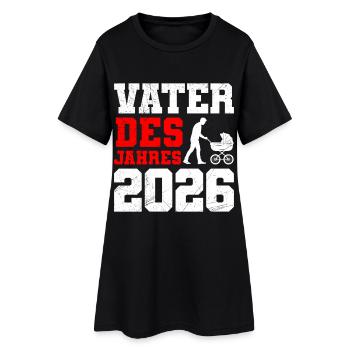 Paternité PÈRE DE L’ANNÉE 2026 DRÔLE - Robe T-shirt Femme - noir - Devant