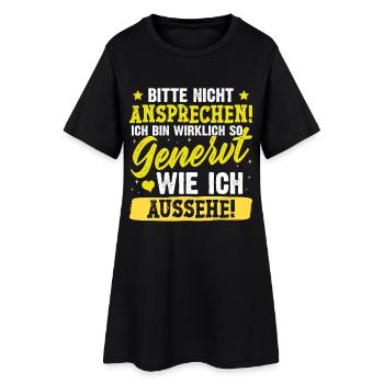 Malle NICHT ANSPRECHEN Mallorca Party Lustig - Frauen T-Shirt-Kleid - Schwarz - Vorne