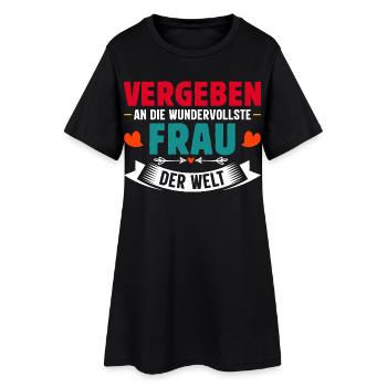 Malle VERGEBEN AN DIE WUNDERVOLLSTE FRAU - Frauen T-Shirt-Kleid - Schwarz - Vorne