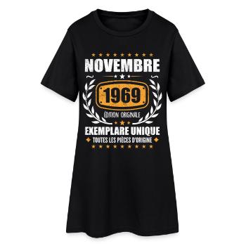 November 1969 Original Edition Vintage November - Women’s T-Shirt Dress - black - Front