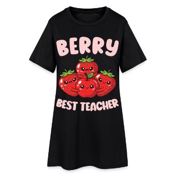 Berry Best Teacher Enseignant du primaire - Robe T-shirt Femme - noir - Devant