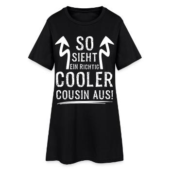 Voici à quoi ressemble un cousin vraiment cool pour Cousen - Robe T-shirt Femme - noir - Devant