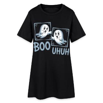 T-shirt fantôme drôle – Boo Uhuh Halloween - Robe T-shirt Femme - noir - Devant