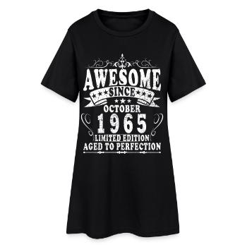 60e anniversaire Original octobre 1965 - Robe T-shirt Femme - noir - Devant