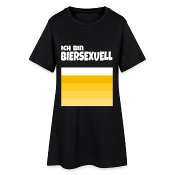 Biersexuell - Frauen T-Shirt-Kleid - Schwarz - Vorne