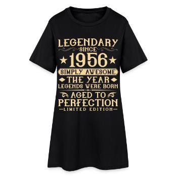 70th Birthday Vintage Vintage 1956 Gift - Women’s T-Shirt Dress - black - Front