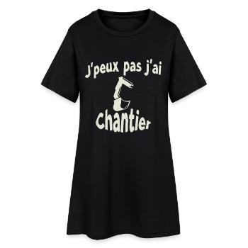 Ich kann keine Baustelle haben - Frauen T-Shirt-Kleid - Schwarz - Vorne