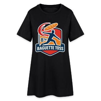Concours du lancé de baguette  - Robe T-shirt Femme - noir - Devant