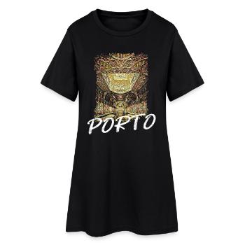 Librairie Lello Porto illustration intérieure - Robe T-shirt Femme - noir - Devant