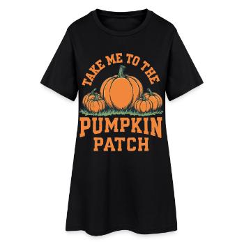 Emmenez-moi au champ de citrouilles - Robe T-shirt Femme - noir - Devant