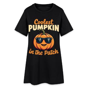 Coolest Pumpkin in the Patch - Women’s T-Shirt Dress - black - Front