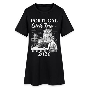 Portugal Girls' Trip 2026 - Women’s T-Shirt Dress - black - Front