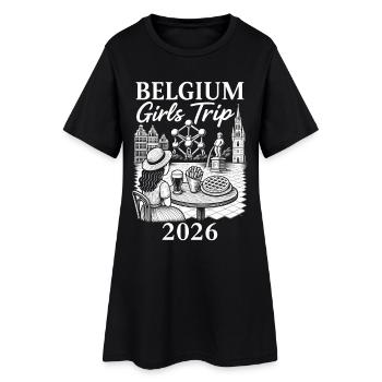 Belgium Girls' Trip 2026 - Women’s T-Shirt Dress - black - Front