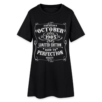 Des légendes sont nées en octobre 1985 - Robe T-shirt Femme - noir - Devant
